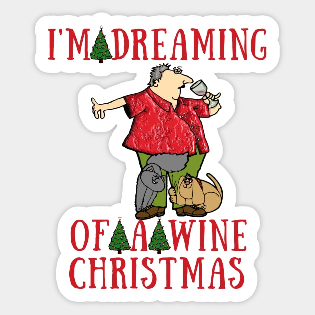 I'm dreaming of a wine christmas Sticker by IOANNISSKEVAS